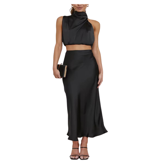 Women’S Two-Piece Sleeveless Long Skirt Set